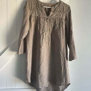 Super cut linen dress